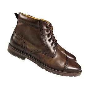 Florsheim Fenway 11874-215 Brown Leather Cap Toe Chukka Boots Mens Size 11D VGUC